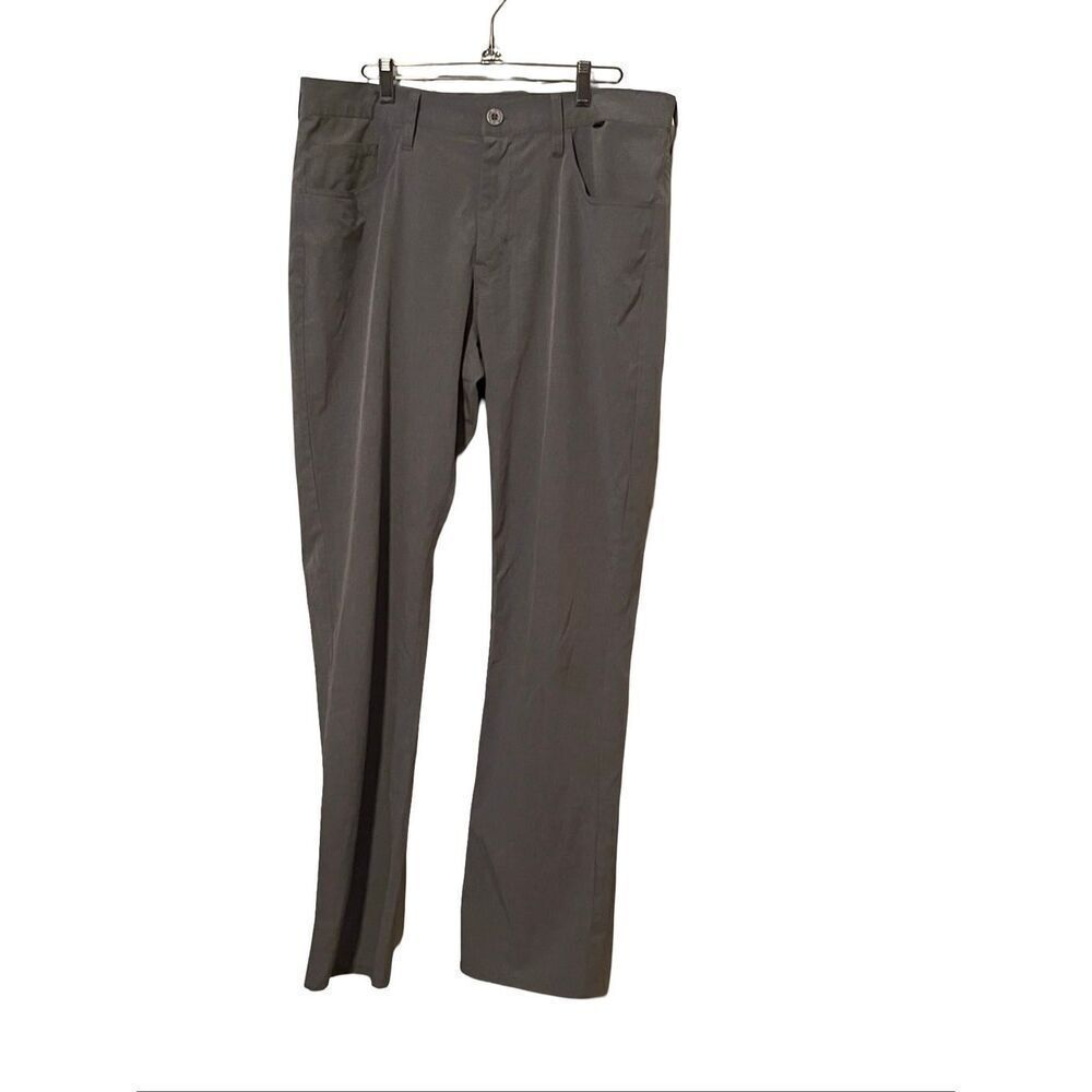 Travis Mathew Mens Gray Stretch Straight Performance Golf Chino Pants Size 35